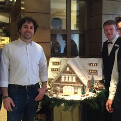 Ein Lebkuchenhaus als besondere Spendenbox