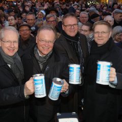 Erfolgreiche Sammler auf dem Weihnachtsmarkt